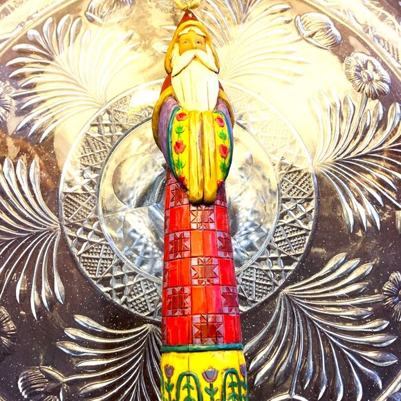 Vintage Enesco Jim Shore Heartwood Creek Santa Hanging Ornament #117707 - 2004 - Picture 3 of 12